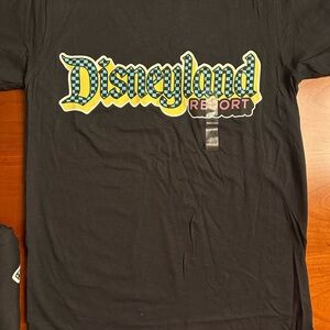 Disney Black Short Sleeve Tee with Yellow and Blue Logo